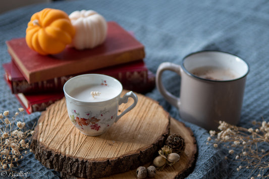 Bougie Tasse Feuilles